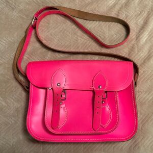 Pink Leather Cambridge Satchel co. Bag